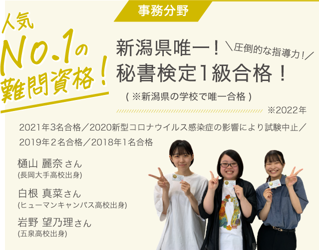 秘書検定1級 圧倒的な指導力！