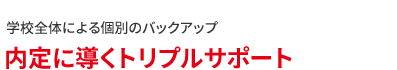 内定に導くトリプルサポート