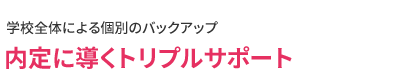 内定に導くトリプルサポート