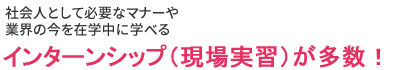 現場実習（インターンシップ）が就職に直結